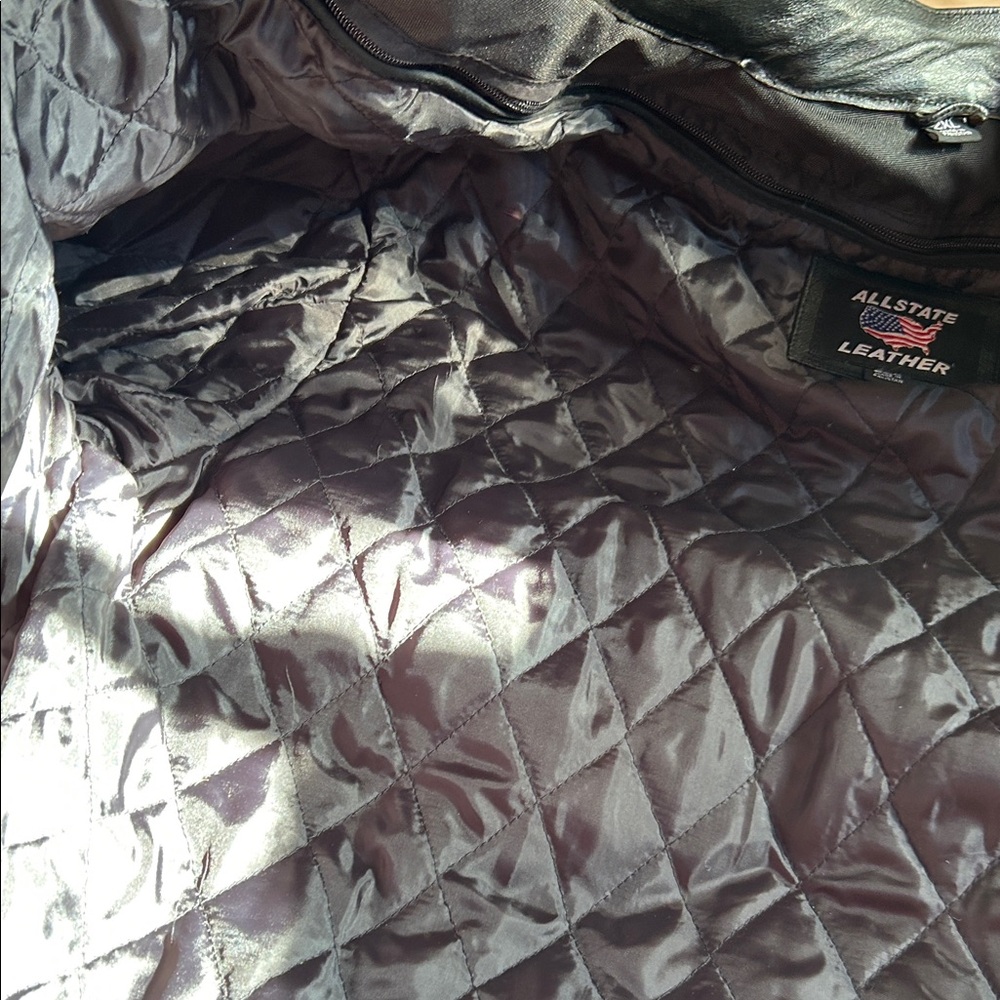 2XL All State Black motorcycle Jacket like new - Picture 5 of 10